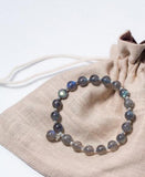 925 Sterling Silver Natural Grey Moonstone Bracelet