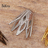 BoYuTe 200 Pcs 9*10MM Filigree Flower Charms Brass DIY Jewelry Vintage