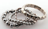 Rose Flower Glass Beads Bracelet with Charms - Women Bracelet