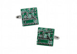 Sunnylink Men's Green Circuit Board Cufflinks for Shirt L1026