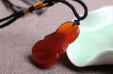 Red Agate Chalcedony Guanyin Pendant Necklace Fine Jewelry