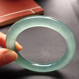Zheru Jewelry Natural Light Green Burmese Jade 54-64mm Bracelet