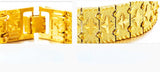 24K Men's Sandblasted Watch Buckle Bracelet