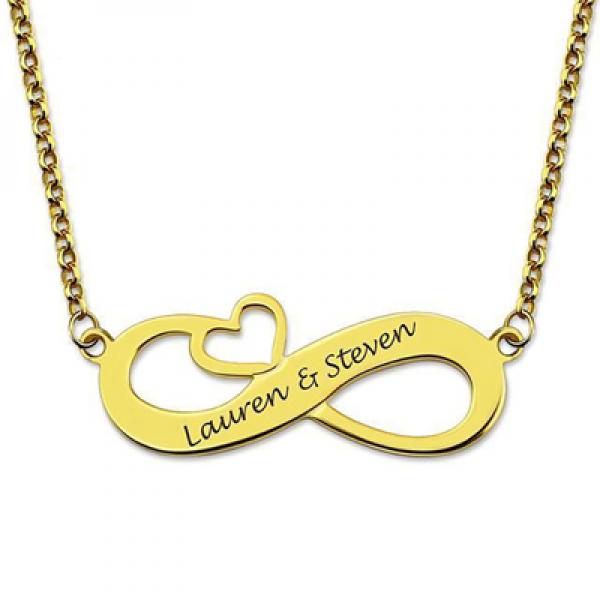 Infinity Mother Daughter Love Heart Necklace Pendant