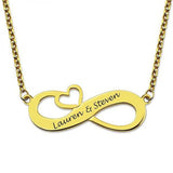 Infinity Mother Daughter Love Heart Necklace Pendant