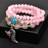 Natural Crystal Beads Fox Bracelet Gemstone Jewelry Women