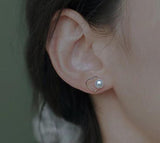 925 Silver Stud Earrings Findings for Gemstone Beads
