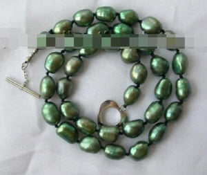Baroque Green Freshwater Pearl Necklace