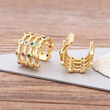 Nidin Punk Style Ear Cuff Earrings for Women X Shape Ear Clips