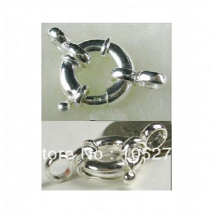 Arriver Jewelry Clasp 13MM Moon Light Sterling Silver Spring Ring Clasp