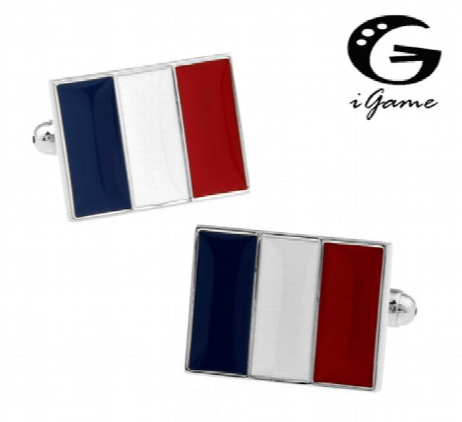 French Flag Copper Cuff Links