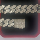 Rhinestone Dog Chain Collar Cuban Link Necklace