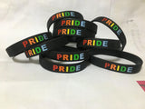 Gay Pride Silicone Bracelet Wristband - Pack of 10