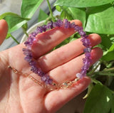 Irregular Chipped Gemstone Bracelet Amethyst Citrines Garnets Quartz