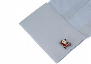 Sunnylink Red Father Christmas Cufflinks for Shirt