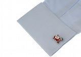 Sunnylink Red Father Christmas Cufflinks for Shirt