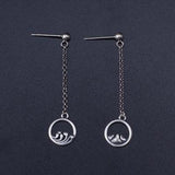 925 Sterling Silver Vows Tassel Long Earrings For Women Vintage