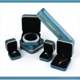 Brushed Leather Jewelry Necklace Bracelet Gift Holder Pendant Ring Box