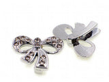 20-50PCS 10MM Rhinestone Bow Tie Slide Charm for DIY Leather Wristband Keychains