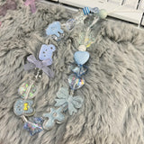 Acrylic Matte Mist Bowknot Fork Junction Beaded Necklace DIY Materials