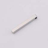 Stainless Steel Strip Blank Bar for Engraving Metal Rectangle Bar Pendant Charms