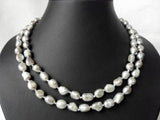 Gray Freshwater Pearl Necklace for Women Charming Party Gift