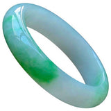 Zheru Jadeite 54-64mm Green Two-Tone Bracelet Princess Jewelry