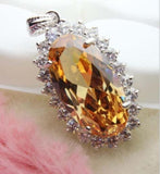 Snowflake Pendant Four-color Cubic Zircon Pendant