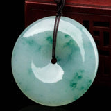 Zheru Jewelry Burmese Jade Donut Pendant Necklace Gift