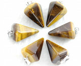 Natural Stone Charms Pendant DIY Jewelry Making Necklace 24pcs