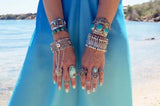 Vintage Coin Tassel Bracelet for Women Silver Adjustable Ethnic Jewelry