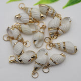 Natural Shell Pendant Snails Conch Charms Jewelry Making DIY Accessories