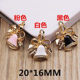 50PCS Christmas Style Jingle Bell Pendant 14*21mm