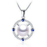 Freshwater Pearl Pendant with Zircon Silver Jewelry - Festive Gift