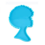 African Girl Head Shape Silicone Mold for Coaster Tray Decoration