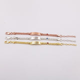 Child ID Bracelet with Birthstone, Little Girl Gift