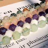 Faceted Aquamarines Amethysts Agates Tourmaline Beads 6/8/10MM