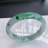 Zheru Jewelry Natural Myanmar Jade Ice Light Green Two-Color Bracelet