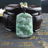 Natural Burmese Jade Horse Pendant A-Level Jewelry for Men and Women