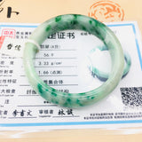 Zheru Jewelry Natural Jadeite Bracelet 54-62mm Floating Flower