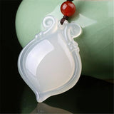 Chalcedony Pendant Ice Agate Heart-shaped Amulet