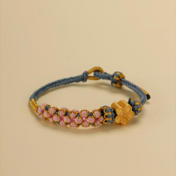 Epiphany Autumn Peach Hand-woven Vintage Ethnic Style Bracelet