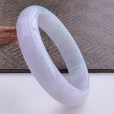 Zheru Jewelry Natural Burmese Emerald Light Purple Bracelet 54mm-64mm