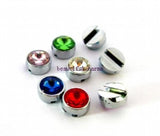 8MM Birthstone Slide Charms DIY Alloy Accessories For Bracelet