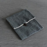 Small Flap Jewelry Bag Plain Cotton Linen Cloth Pouch Gift Packaging Bags