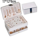 Large Jewelry Box Organizer PU Leather Multifunctional Drawer