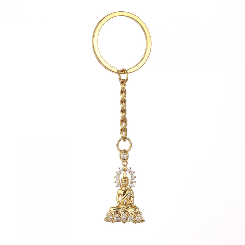 Vintage Tibetan Amitabha Buddha Pendant Keychain