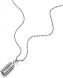 Steel Cylinder Medicine Box Souvenir Holder Storage Pendant Necklace