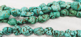 16in Marble Green Turquoise Blue Stone Chips Nuggets Beads