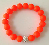 12 Piece u434 Fluorescence Candy Beads Bracelet Ball Stretch Bracelets